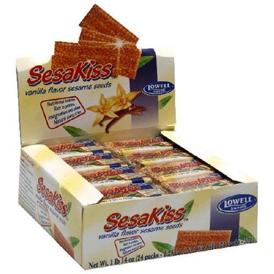 Lowell SESAKISS Sezame Bars Vanilla Flavor 24x30g. Product of Poland (Vanilla)