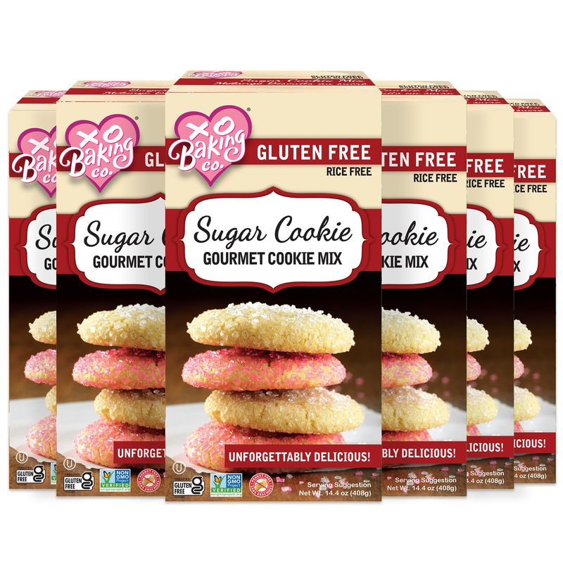 XO Baking Co. Sugar Cookie Mix - Non-GMO Sugar Cookie Dough Mix - Birthday and Holiday Cookies (6 Pack) (6 Pack)