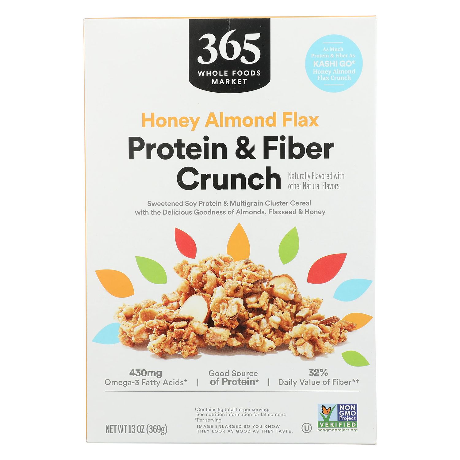 365 by Whole Foods Market, Cereal Honey Almond Protein Fiber, 13 Ounce