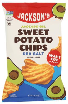 JACKSONS HONEST CHIPS Sea Salt Avocado Oil Sweet Potato Chips, 5 OZ