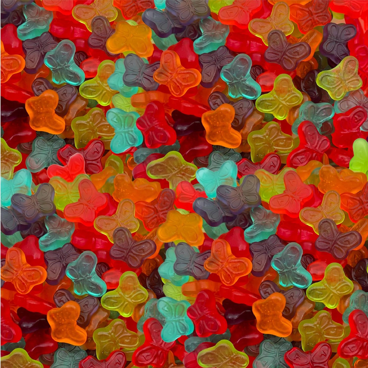 Butterflies Gummy Candy  1-Pound Pack  Assorted Fruit Flavors