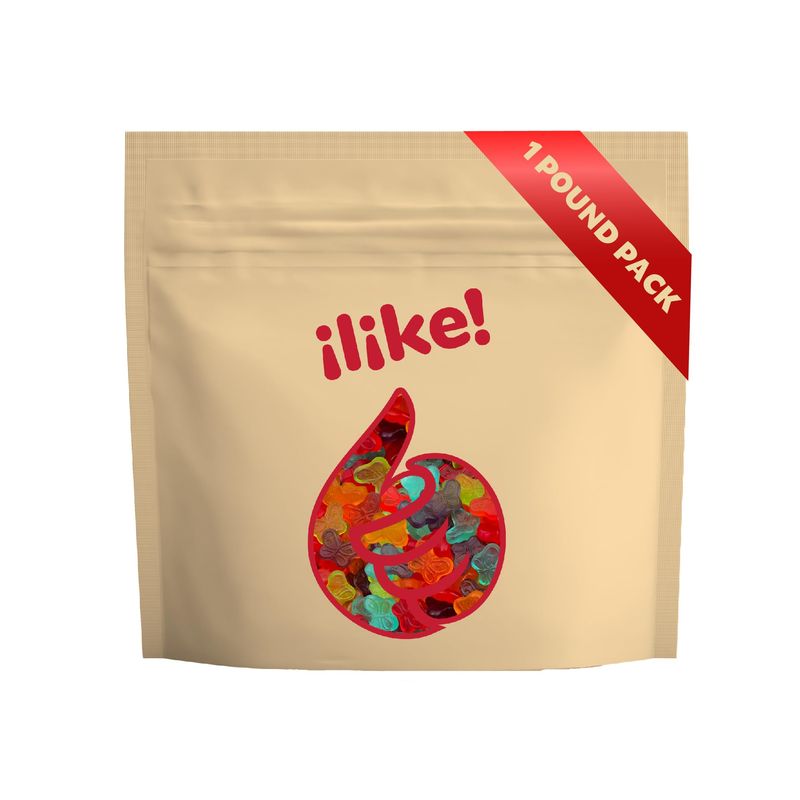 Butterflies Gummy Candy  1-Pound Pack  Assorted Fruit Flavors