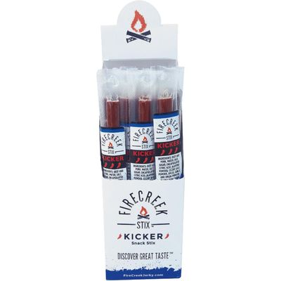 Firecreek Kicker Spicy Beef Jerky Meat Stick, All Natural, Keto, Paleo, Low Carb, Msg Free, Soy Free, Gluten Free, Quantity 20