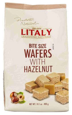 Litaly Bite Size Wafers with Hazelnut, 14.1 Ounce