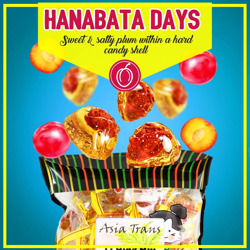 Asia Trans Golden Plum Crack Seed Drops - Hawaiian Favorite Sweet, Sour &amp; Salty Dried Asian Plum Hard Candy