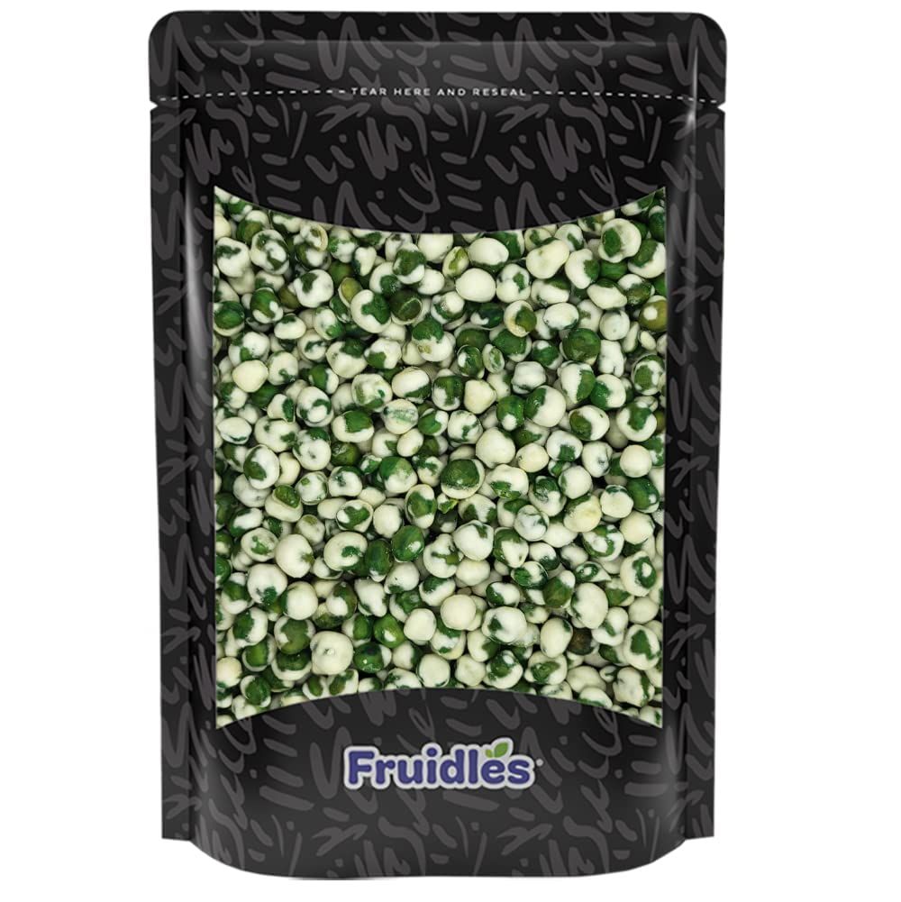 Fruidles Wasabi Peas, Spicy Hot and Salty Crunchy Snack with a Hint of Sweetness, Non-GMO (1Lb)