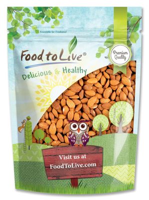 Food to Live - California Almonds, 4 Pounds - Supreme, Whole, Raw, Unsalted, Unroasted Nuts, Kosher, Vegan