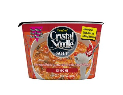 Crystal Noodles Soup Gourmet Kimchi Broth Filed with Napa Cabbage, 1.83 oz (Pack of 6)