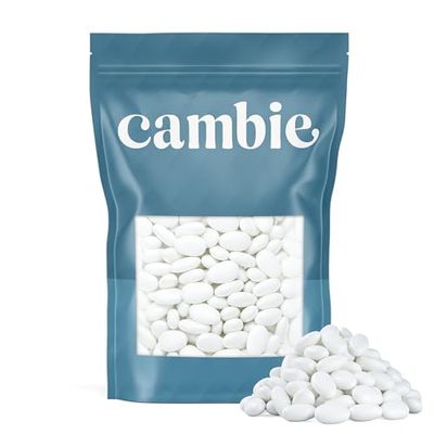 Cambie Jordan Almonds  Bright White Candy Almonds  Premium Roasted Almonds with a Sweet Sugar Coating  For Weddings, Parties and Holidays (2 lb)