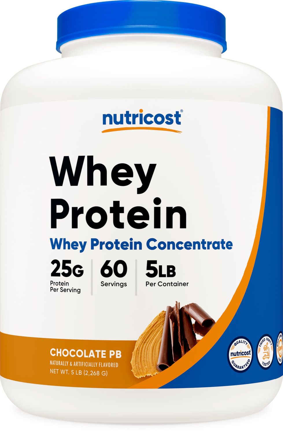 Nutricost Whey Protein Concentrate (Chocolate Peanut Butter) 5LBS - Gluten Free &amp; Non-GMO