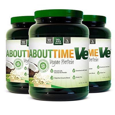 About Time Natural Vegan Protein Chocolate 2lb - 24g Protein, Non-GMO, Plant Based, Gluten Free, Soy Free, Dairy Free, 32 Servings