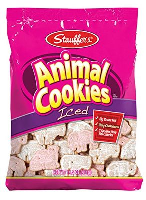 Stauffer&#39;s Animal Cookies Iced, 14.5 Ounce (Pack of 12)