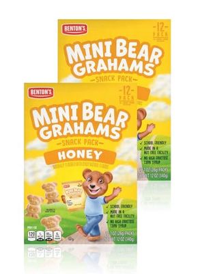Bentons Mini Cookie Snack Packs (2 Boxes, Honey Bear Grahams)