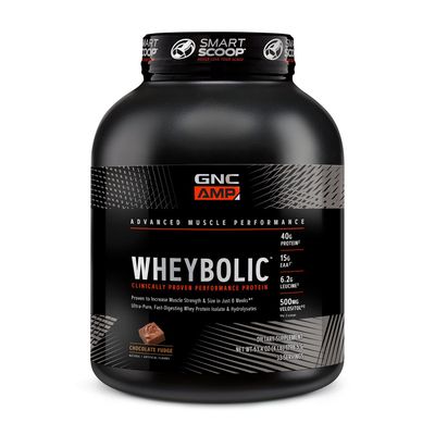 GNC AMP Wheybolic Protein Powder  Targeted Muscle Building and Workout Support Formula  Pure Whey Protein Powder Isolate with BCAA  Gluten Free  Chocolate Fudge  33 Servings