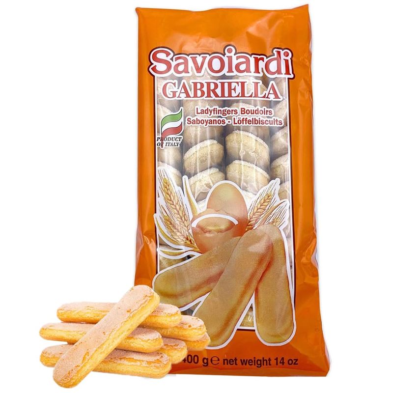 Savoiardi Gabriella Italian Lady Fingers - Lady Fingers for Tiramisu Made from Authentic Ingredients - Traditionally Baked Italian Lady Finger Cookies - Sweet &amp; Light Lady Finger Cookies Large 400g