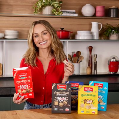 Loacker Quadratini Vanilla Wafer Cookies LARGE - 30% Less Sugar - Premium Crispy Bite Size Wafers - NON-GMO - LARGE Pack of 6