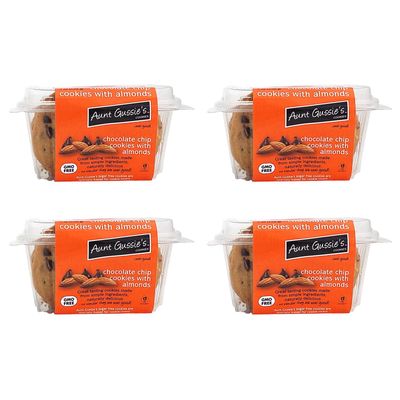 Aunt Gussie&#39;s - Sugar Free Wheat Chocolate Chip Cookies with Almonds - 4 Pack