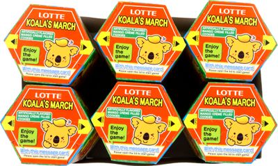 Lotte Koala's March Cookie with Mango Cream, 1.45 oz (Pack of 6)