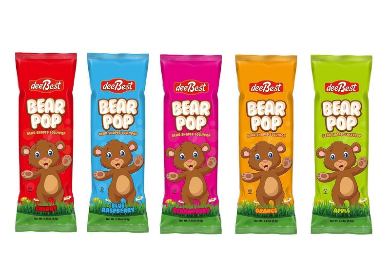 Bear Pop - Teddy Bear Shaped Lollipops Sucker  32 Count  Individually Wrapped  Assorted Flavors  Kosher  Nut Free  Gluten Free