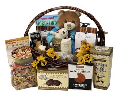 &#39;&#39;Beary Special Get Well Wishes&#39;&#39;, with Bounce Back Jack - A Get Well Gift Baket With 15&quot; Plush Bear &amp; Sweet Snacks To Recover With, 7 lb
