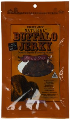 Trader Joe&#39;s Natural Buffalo Jerky Sweet &amp; Spicy Flavor 3.5 Oz.