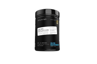 Project 1 AminoEVolution: Muscle Support &amp; Recovery  BCAA&#39;s, EAA&#39;s, Electrolytes Powder  Keto-Friendly Energy Boost  Pre Workout for Men &amp; Women  30 Servings - Blue Raspberry  Amino Acids