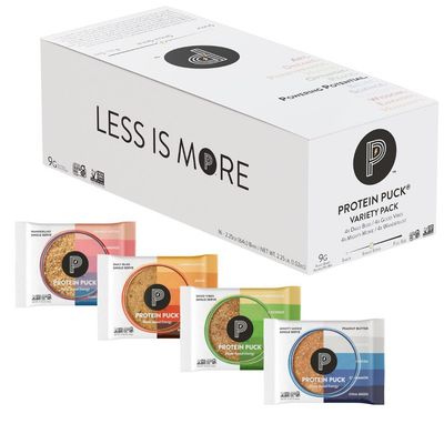 Protein Puck Plant Based Bars  Snacks with Vegan Protein  16 Count  2.25 oz Single Serve  Gluten Free, Non Dairy, Kosher Certified Non GMO Premium Healthy Bars  Variety Pack