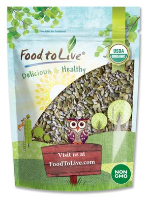 Food to Live Organic Sprouted Seeds Mix, 2 Pounds - Raw &amp; Non-GMO Snack Mix Contains Sprouted Pumpkin and Sunflower Seeds. Vegan Superfood, Kosher, Bulk
