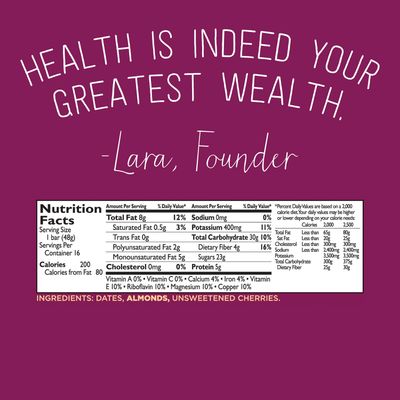 Larabar Gluten Free Bar, Cherry Pie, 1.7 oz Bars (16 Count), Whole Food Gluten Free Bars, Dairy Free Snacks