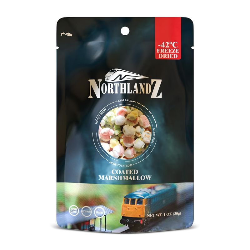 NORTHLANDZ Freeze Dried Candy, COATED MARSHMALLOW comets  Light &amp; Fluffy with a Crunch (1oz)  Assorted Vibrant Colors &amp; Sweet Flavors  Unique Snack Treat