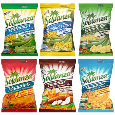 Journey of Snacks &quot;International Snack&quot; Soldanza Plantain Chips Variety Pack 2.5oz (Pack of 6) (6 Mix)