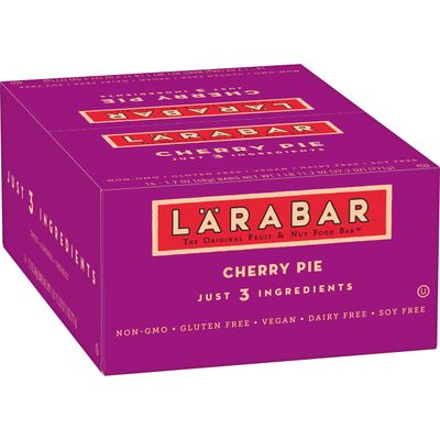 Larabar Gluten Free Bar, Cherry Pie, 1.7 oz Bars (16 Count), Whole Food Gluten Free Bars, Dairy Free Snacks