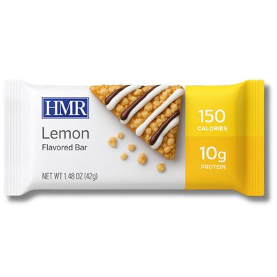 HMR Bar, Lemon Protein Bar  10g of Protein  Nutritious Snack to Support Weight Maintenance  Low Calorie Dessert   24 Count