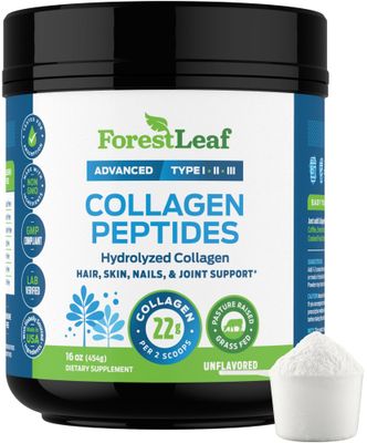 Collagen Peptides Powder Unflavored - Hydrolyzed Collagen Protein Powder Type 1, 2 &amp; 3 - Grass Fed Keto Collagen Powder for Women &amp; Men - Vital Hair, Skin, Nails, Joints, Recovery, 11g Per Serving
