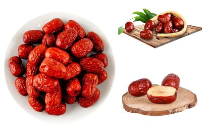 Yeahgoshopping 1 lbs Premium Dried Red Dates (Jujubes) - Naturally Sun-Dried, Sweet, &amp; Chewy  Versatile for Tea, Snacks, Soups - One Pound