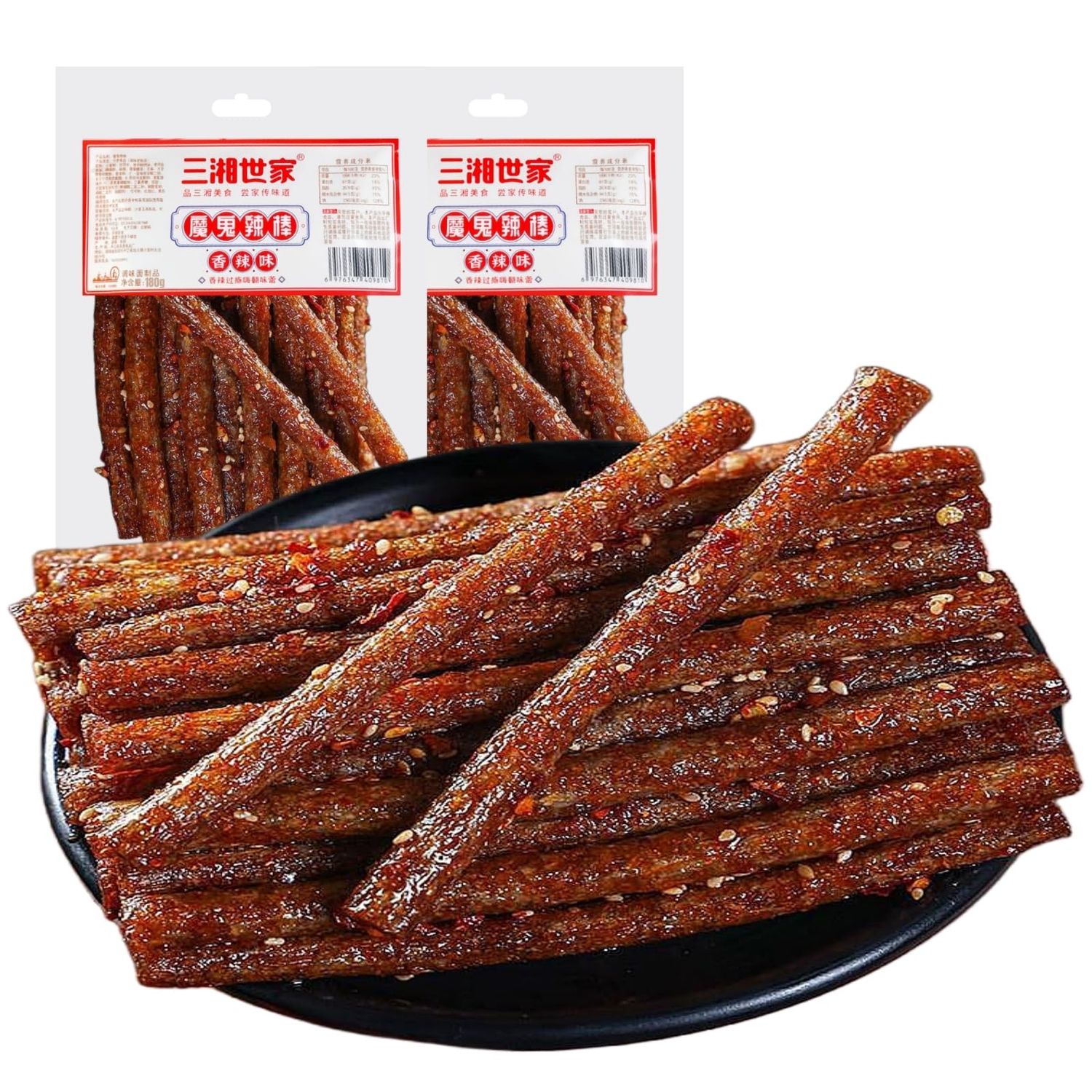 Latiao Spicy Strip 360g13oz),Chinese Spicy Sticks 180g2 Packs,Large Capacity Latio Spicy Strips, Sweet and Spicy,Vegan Special Casual Snacks Gifts
