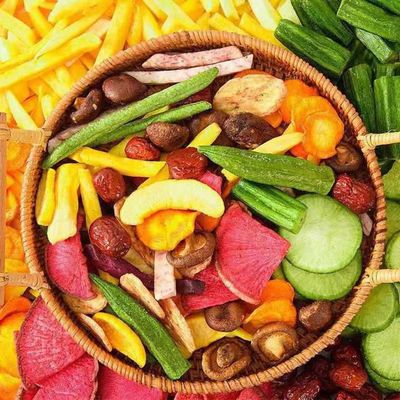 XCVFDVOR Freeze dried fruit and vegetable crisps  Dried vegetable slices  Dried fruit slices Fruit and Vegetable Crisps  12 different fruit and vegetable crisps  8.8 oz resealable bag
