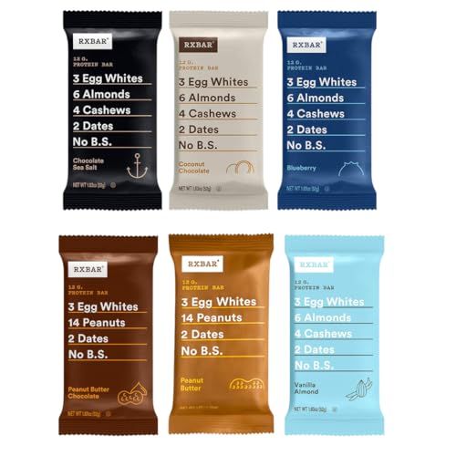 Generic RX-BAR Assorted Variety Pack, Protein Bar, Gluten Free, High Protein Snack 1.83 Ounce (30 Count)
