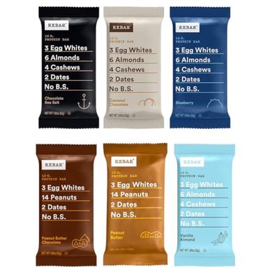 Generic RX-BAR Assorted Variety Pack, Protein Bar, Gluten Free, High Protein Snack 1.83 Ounce (30 Count)