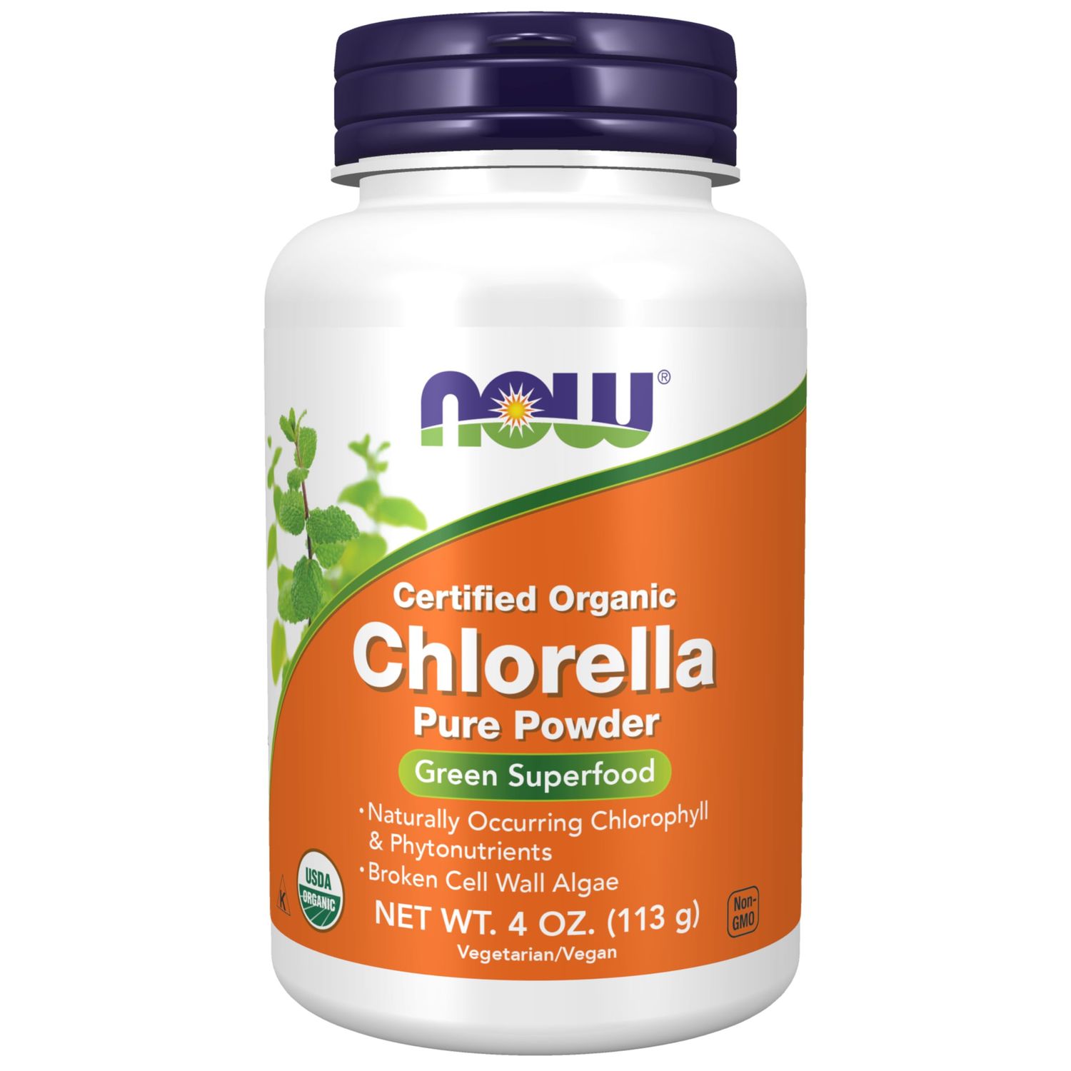 NOW Foods Supplements, Organic Chlorella Powder with naturally occurring Chlorophyll, Beta-Carotene, mixed Carotenoids, Vitamin C, Iron and Protein, 4-Ounce