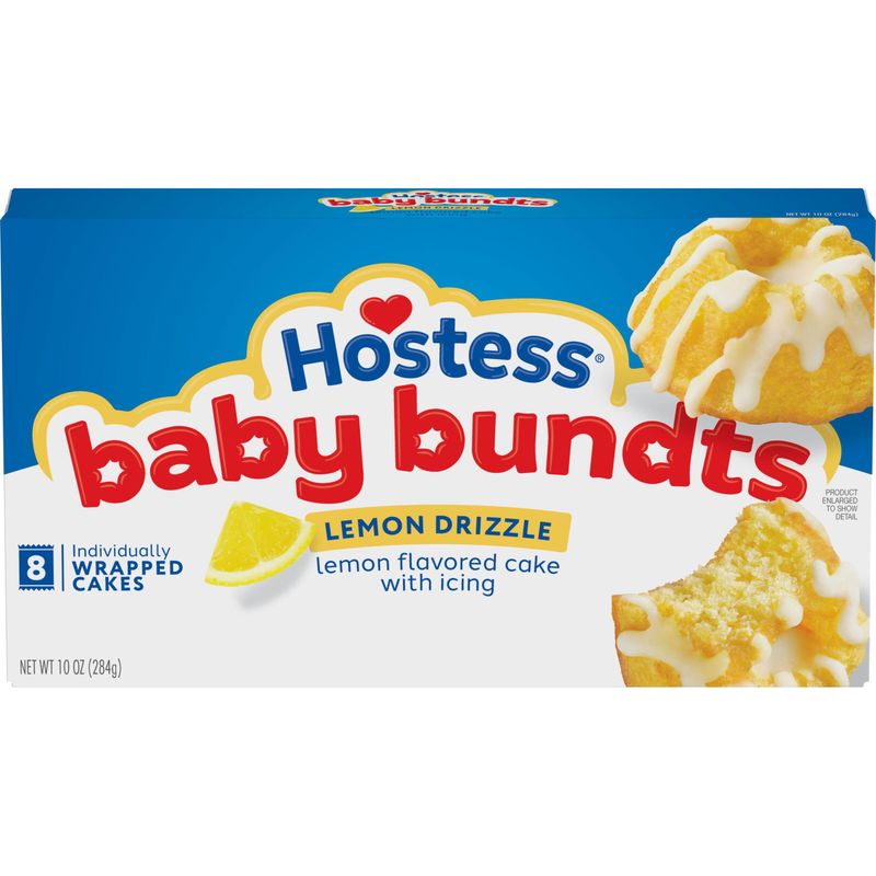 Hostess Baby Bundts, Lemon Drizzle, 8Count