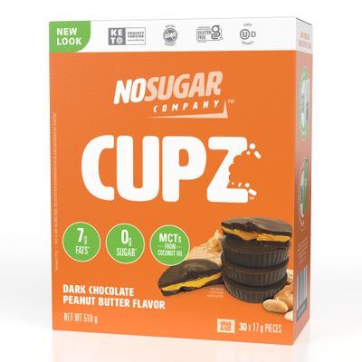 No Sugar Keto Peanut Butter Cups, 30 Cups, Diabetic safe treat, Low Net Carb (1g), Sugar Free (0g) Keto Fat Bomb Snacks with 7g Healthy Fat - Gluten Free, All Natural, Non-GMO