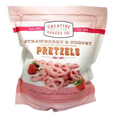 Creative Snacks Strawberry &amp; Yogurt Pretzels 1 lb 8 oz. (680 g.)