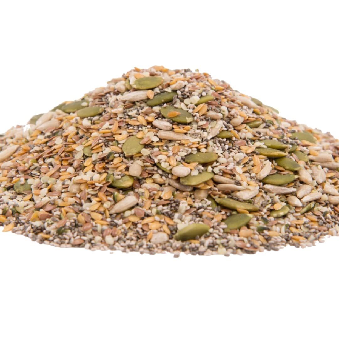 GERBS Raw Super 7 Seed Snack Trail Mix 4 LBS.  Top 14 Food Allergy Free  Resealable Bulk Bag  Made in USA  Raw Pumpkin  Sunflower  Brown &amp; Golden Flax  Black &amp; White Chia  Hemp  Gluten Free