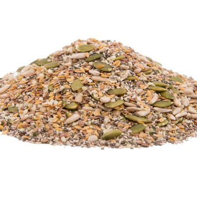 GERBS Raw Super 7 Seed Snack Trail Mix 4 LBS.  Top 14 Food Allergy Free  Resealable Bulk Bag  Made in USA  Raw Pumpkin  Sunflower  Brown &amp; Golden Flax  Black &amp; White Chia  Hemp  Gluten Free