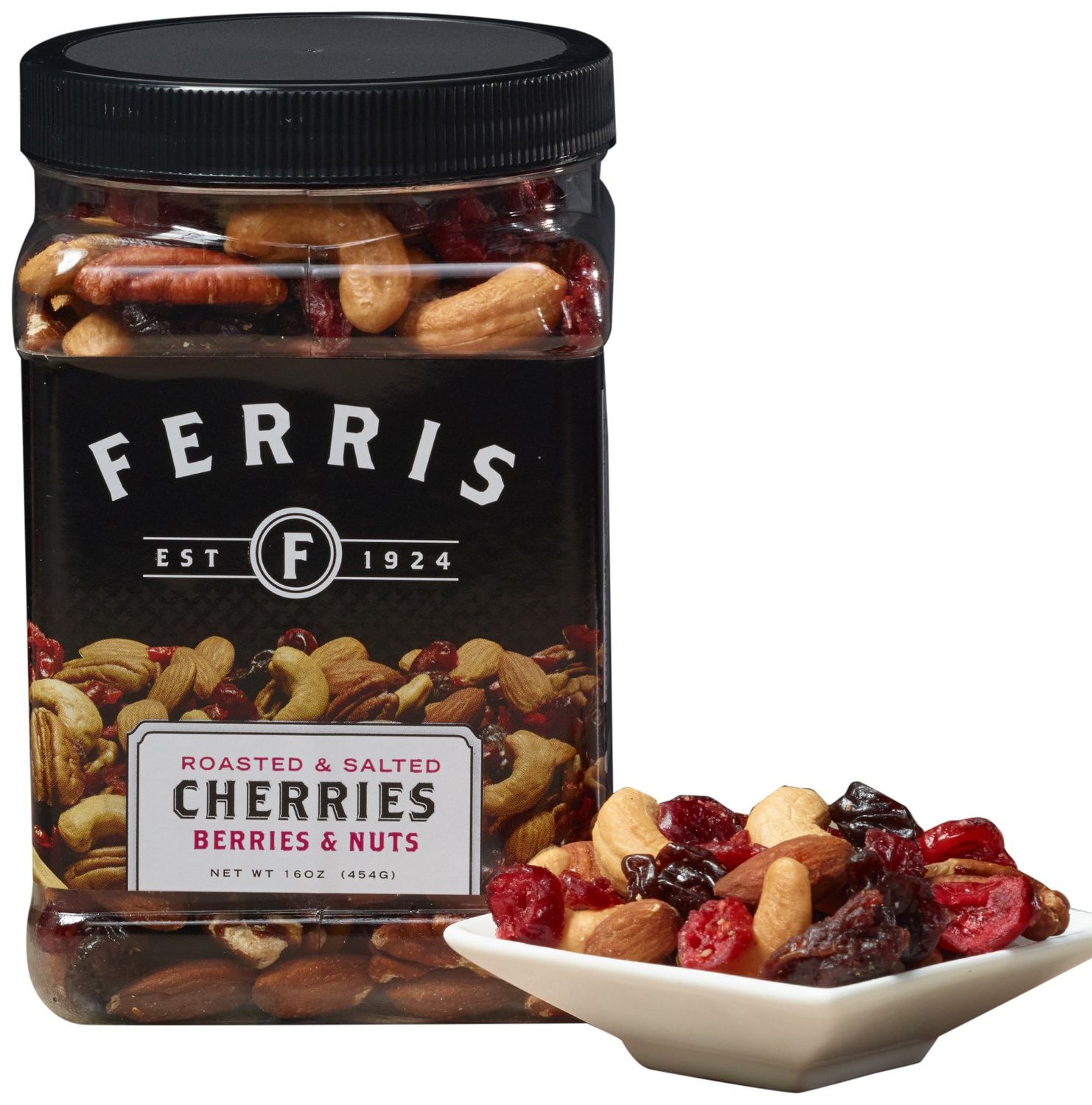 Ferris Coffee &amp; Nut Cherries Berries &amp; Nuts, Roasted &amp; Salted Mix, 16 Ounce