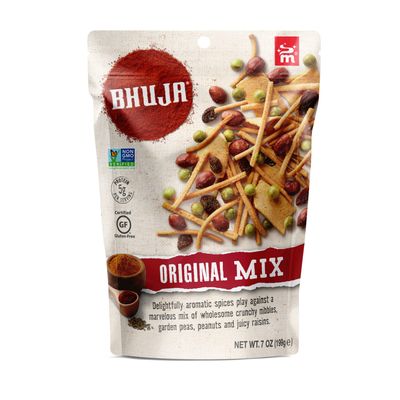 Majans Bhuja Gluten Free Snack Mix, Non-GMO  No Preservatives  Vegetarian Friendly  No Artificial Colors or Flavors, Original Mix, 7 Ounce