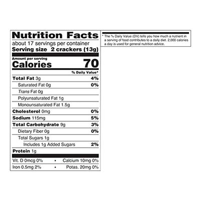 Dare Vinta Crackers, Original - Non-GMO Snack Crackers with 8 Grains and Seeds, 0g of Trans Fat - 7.9 Ounce