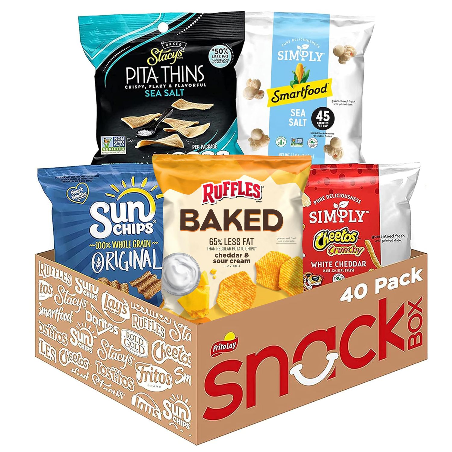 Frito Lay Ultimate Smart Care Package 2.0, Variety Assortment of Snacks (Pack of 40)