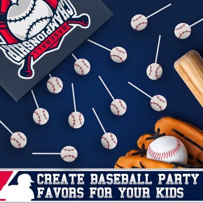 Baseball Lollipops 12pk- Baseball Sucker Lollipops Baseball Candy As Baseball Party Favors &amp; Baseball Goodie Bags - Baseball Snacks,Baseball Favors